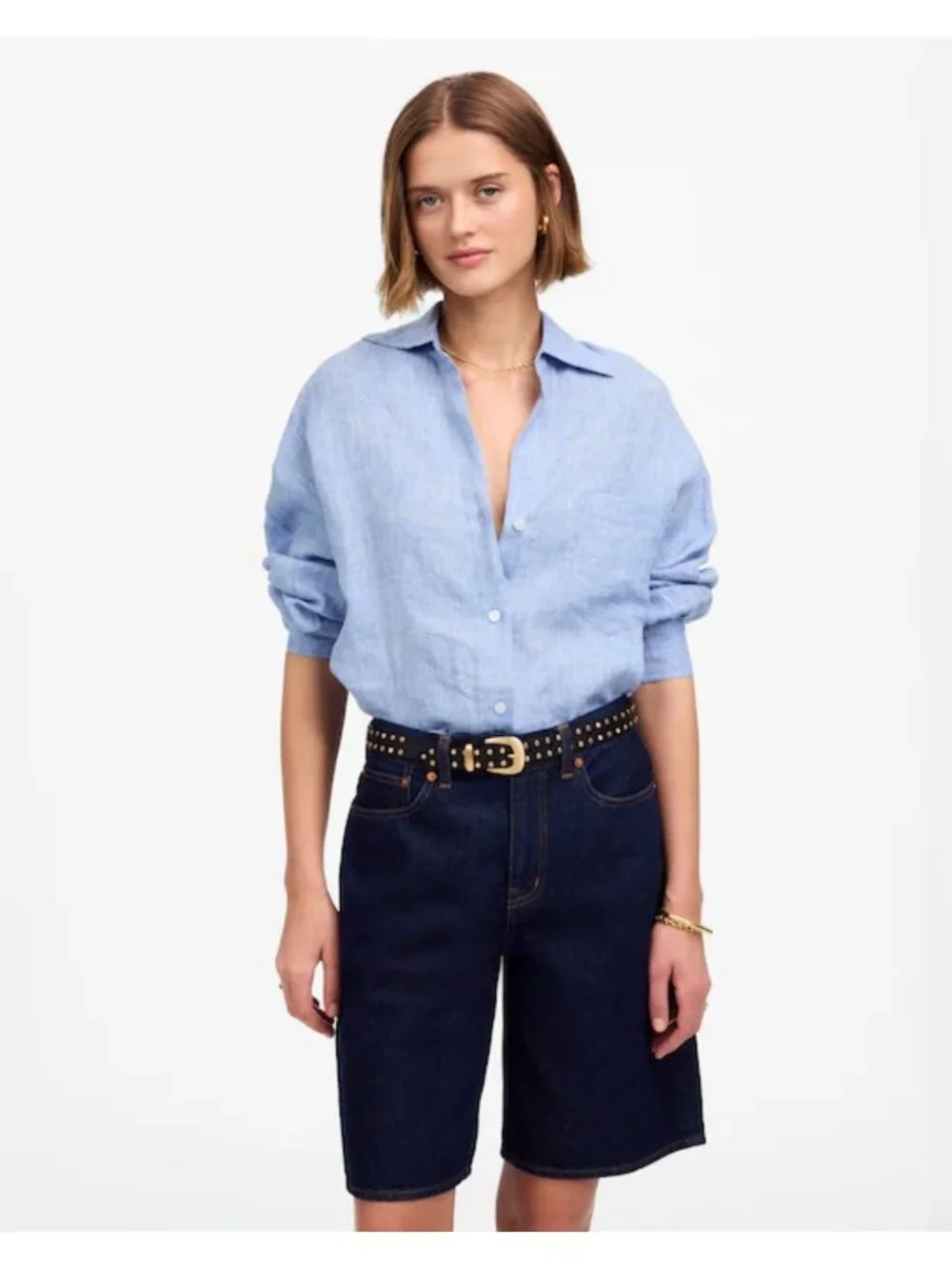 NWT Madewell The 1997 Denim Bermuda Short in Bronxville Wash Rigid - Size: 27